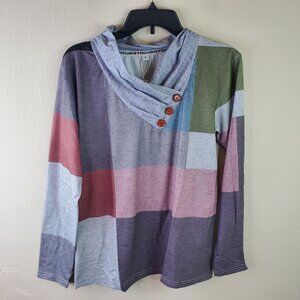 Fashion Says Me Too Style Says Only Me Womens Colorblock Pullover S